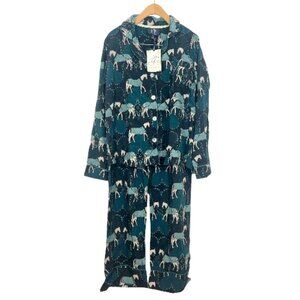 Ronner Horse 2 Piece Pajama Set Large New